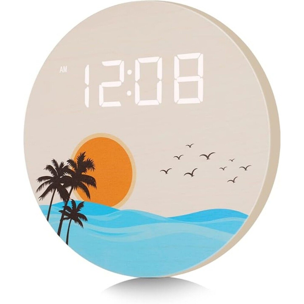 LED Wooden Digital Wall Clock NEW